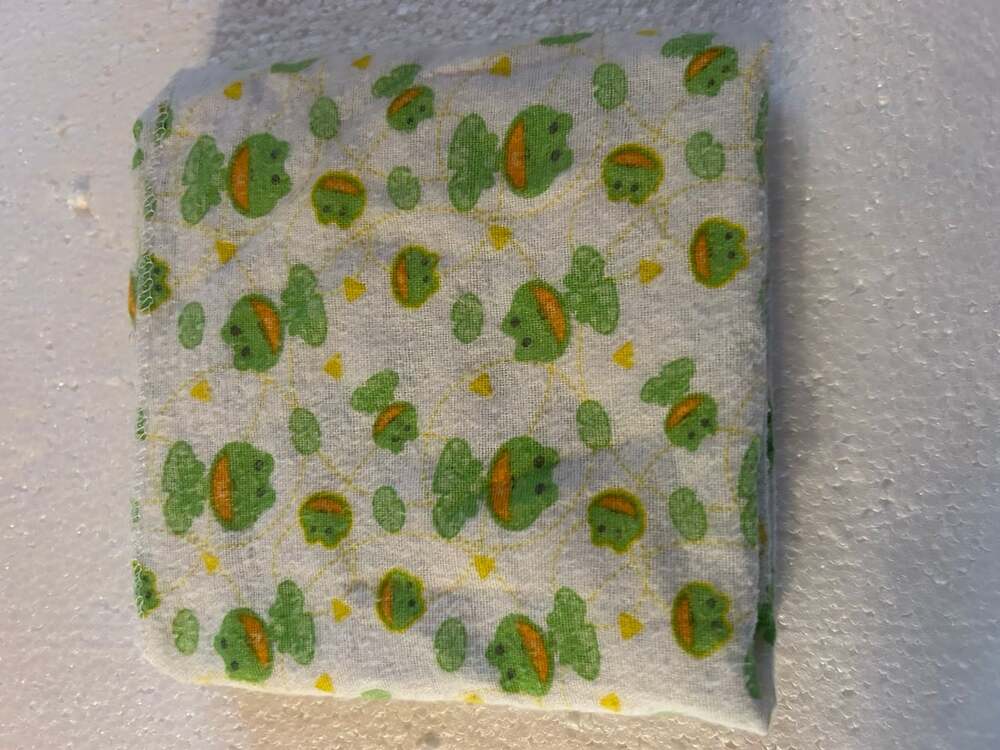 Froggy Frog with lily pads Baby Receiving Blanket 24x24 READ